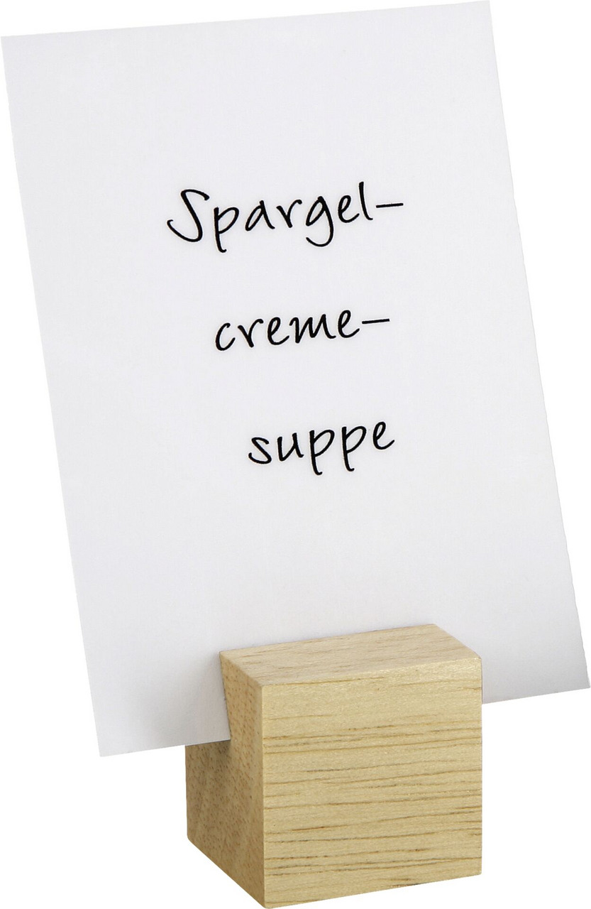 Kartenhalter „Würfel“ natur