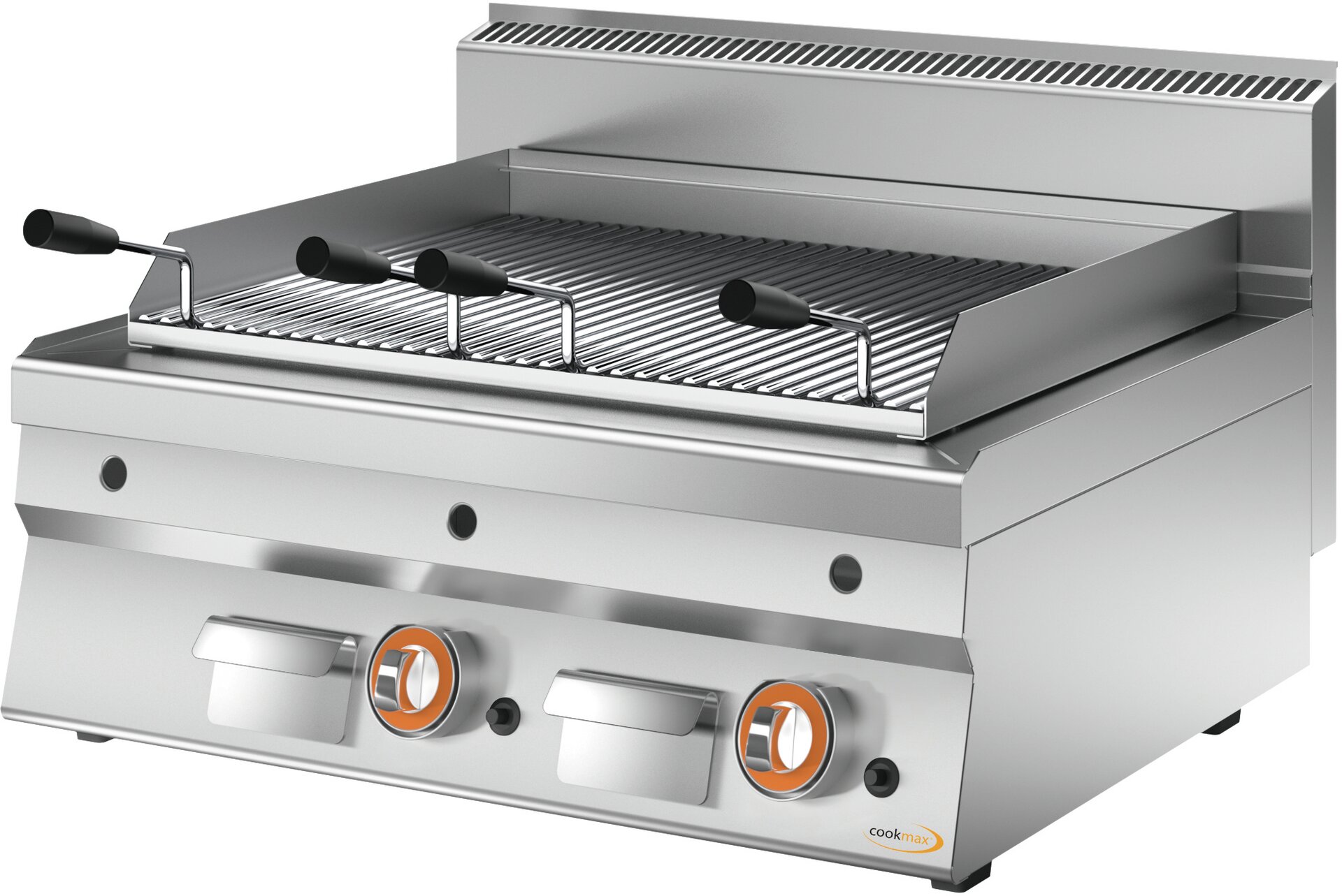 Gas-Lavasteingrill, 2 Zonen, mit 2 Fleischrosten