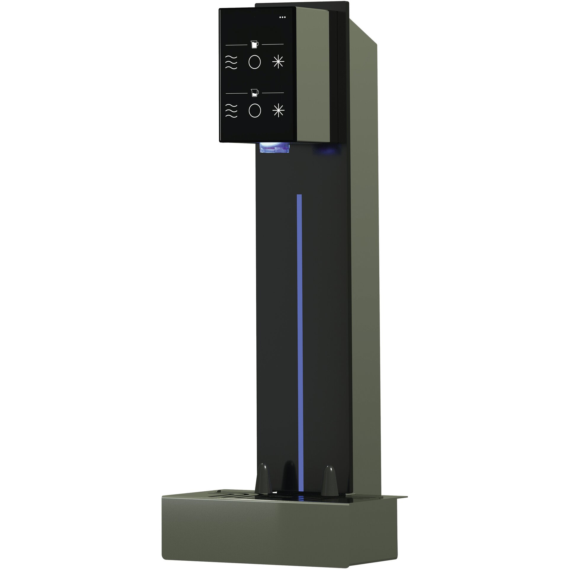 Thekenaufsatz mit einer Ausgabe für Tafelwasser-Einbauanlage, Ausgabehöhe: 315 mm