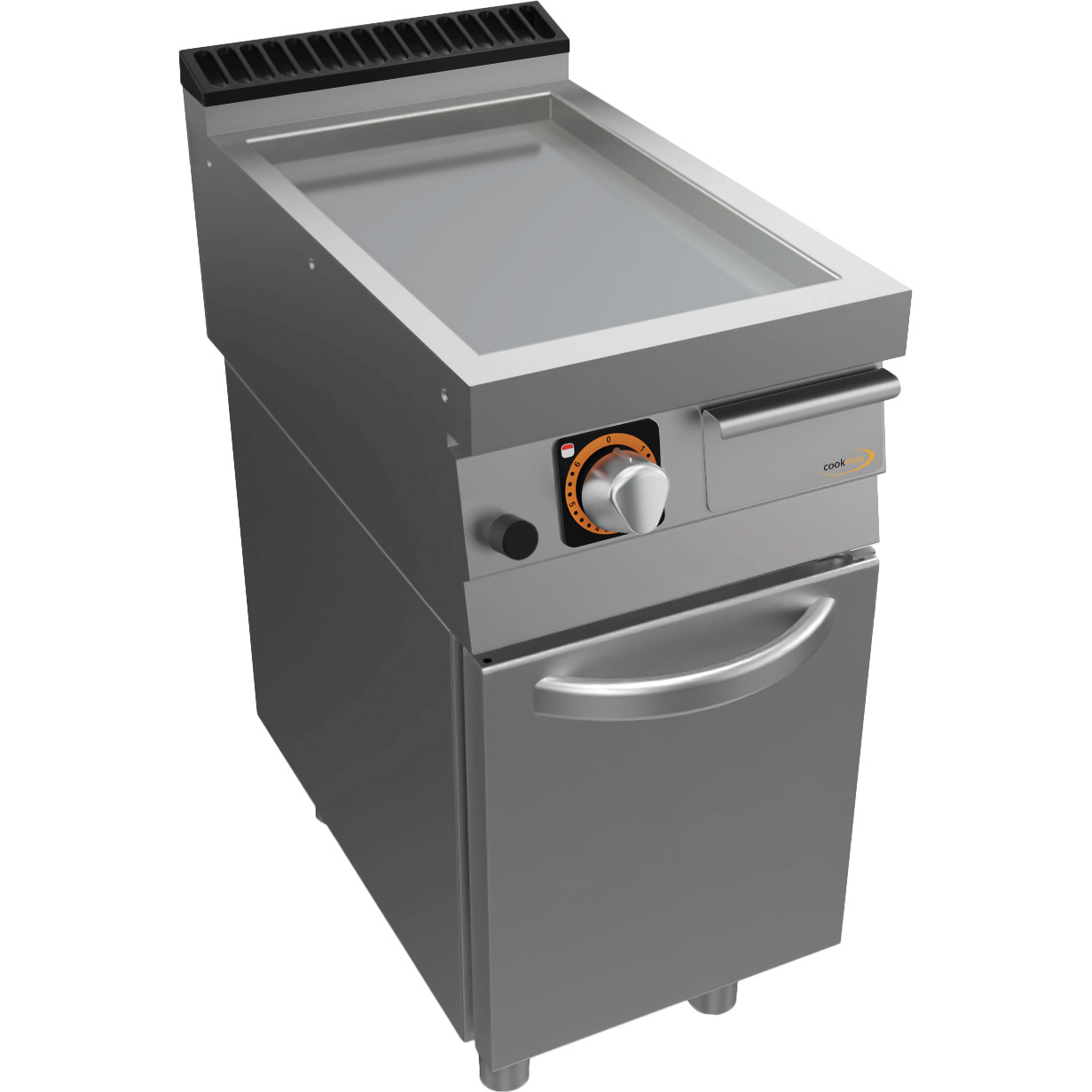 Gas-Grillplatte, glatt, mit Unterbau mit Tür