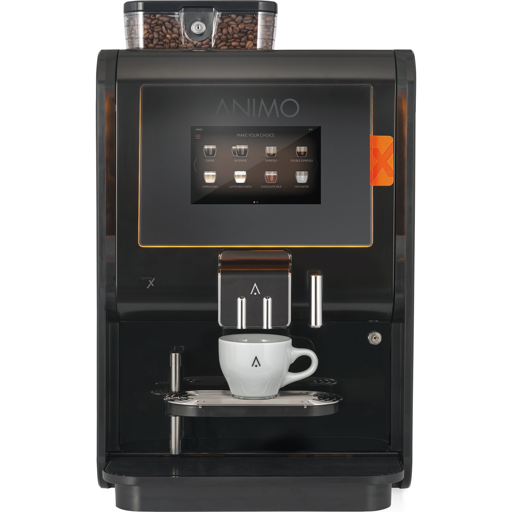 Kaffeevollautomat 2 x 2,30 l / OptiMe  X 12 / schwarz