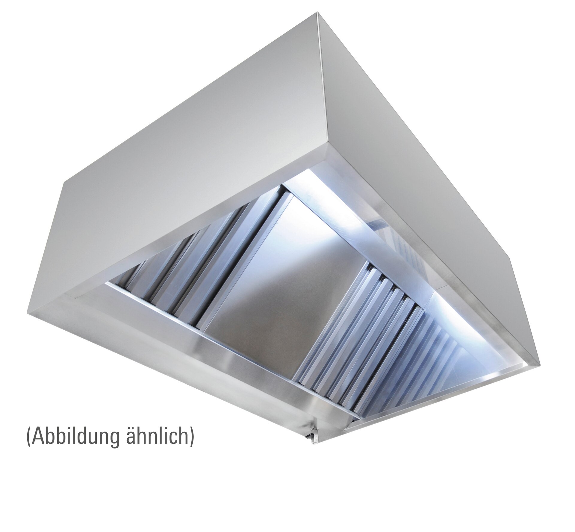 Wandhaube in Kastenform, 2400 x 1400 x 450 mm, Typ A