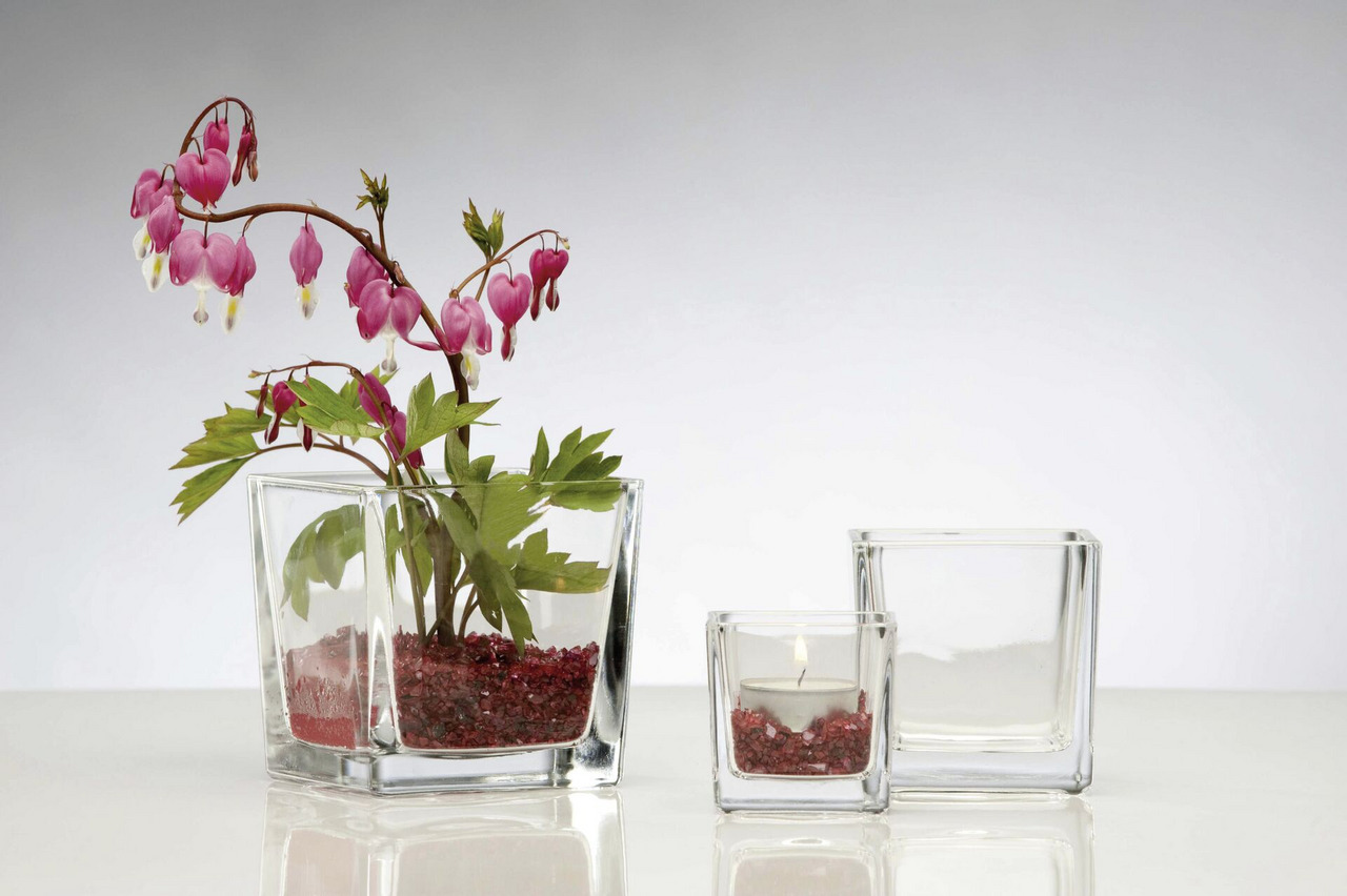 Glas "Cube" 6x6x6cm klar