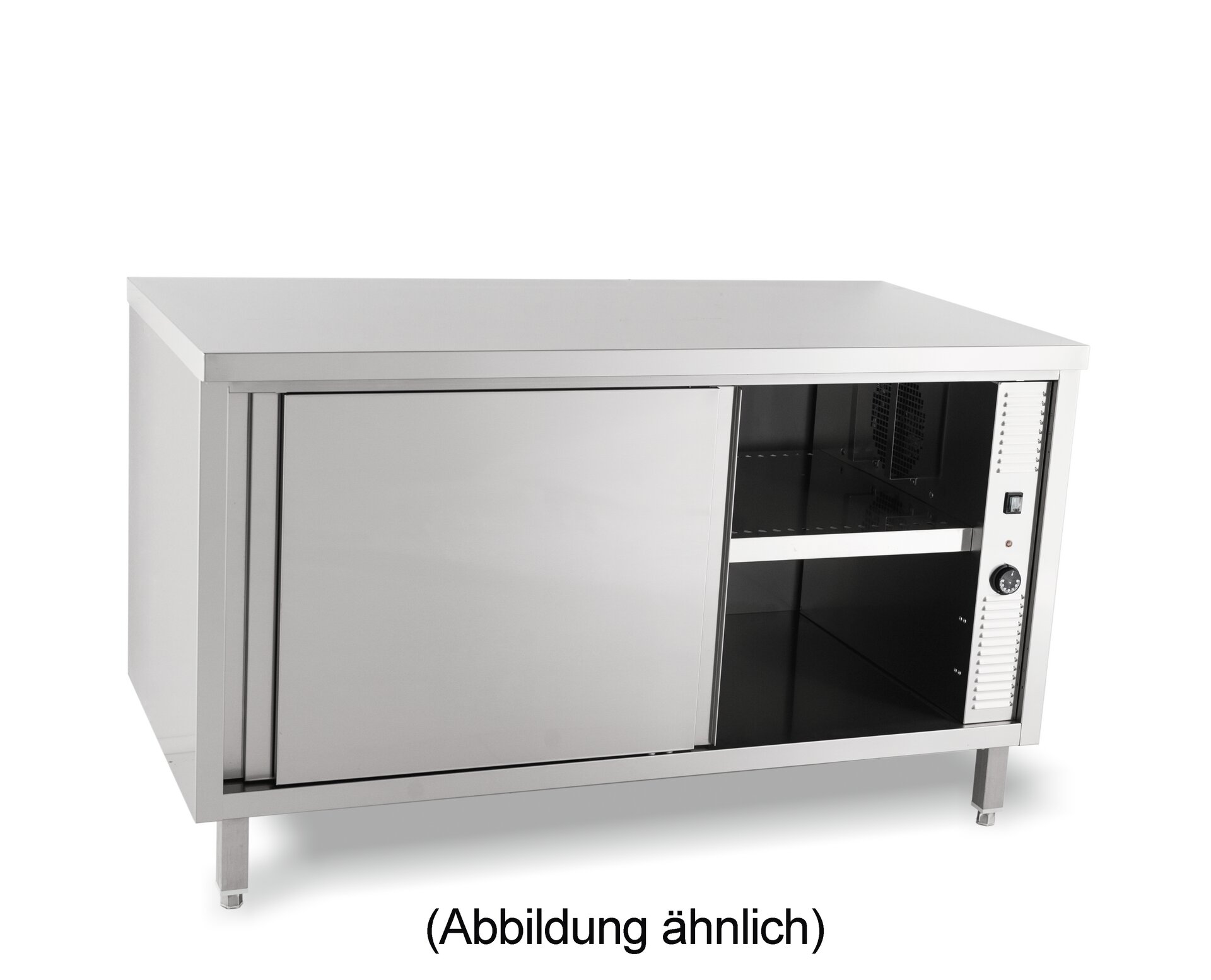 Durchreicheschrank beheizt Schiebetüren ohne Aufkantung 1800 x 600 x 850 mm