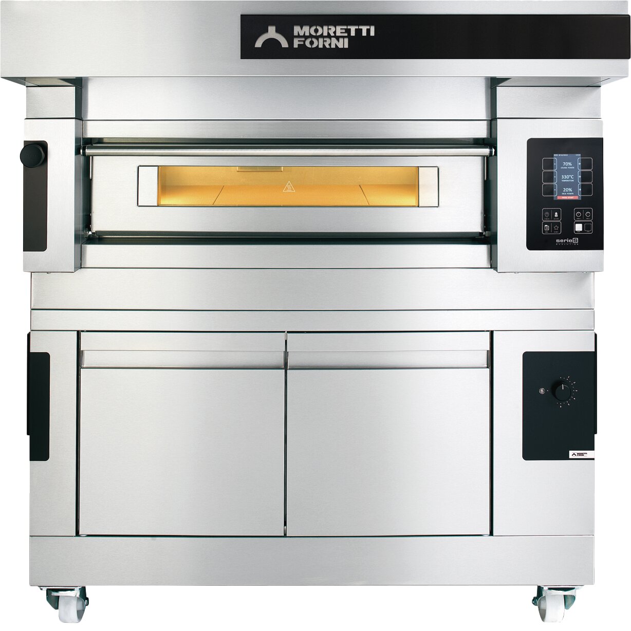Elektro-Pizzaofen Moretti 1 Backkammer für 8 x Pizza 350 mm