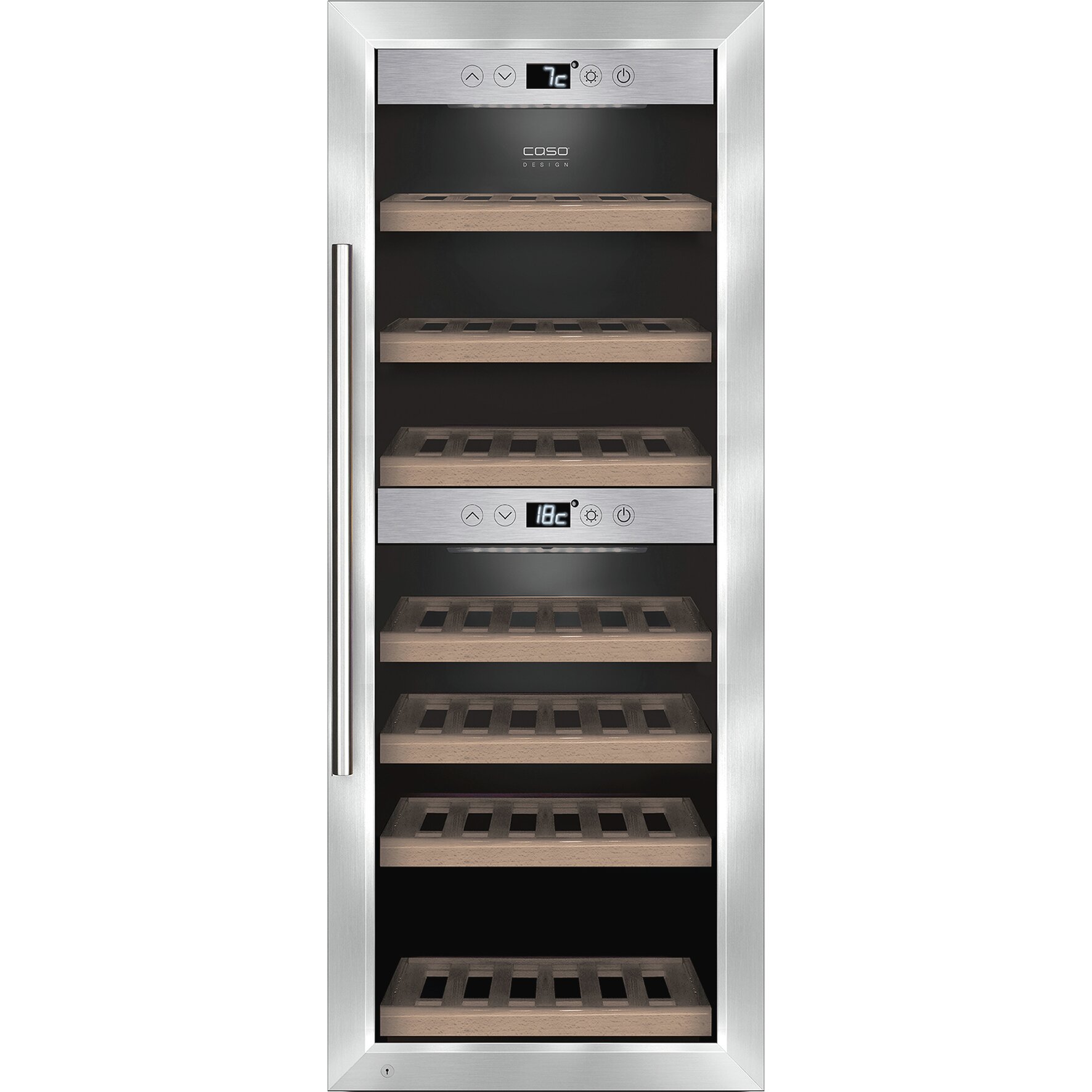 Weinkühlschrank 2 Zonen für 38 Flaschen