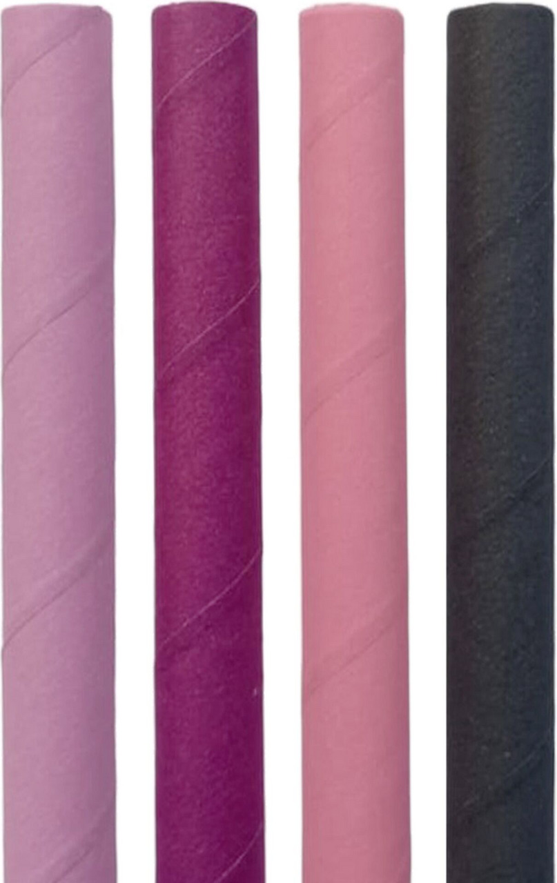 Trinkhalme aus Papier Jumbo farbig gemischt "Wild Berry" 20cm