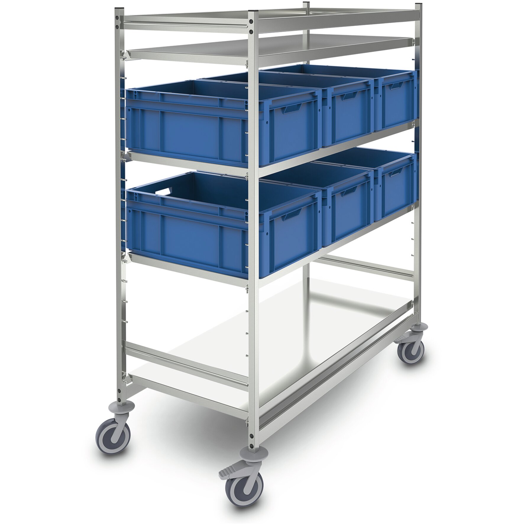 Regaltransportwagen für Eurobehälter