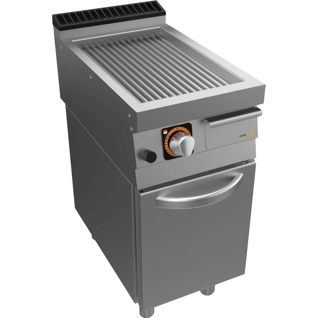 Gas-Grillplatte, gerillt mit Unterbau