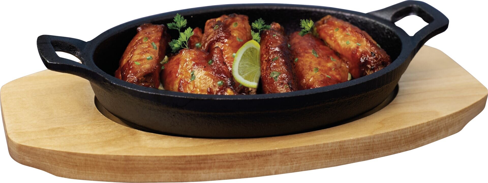 Gusseiserne Servierartikel oval, 17x12cm