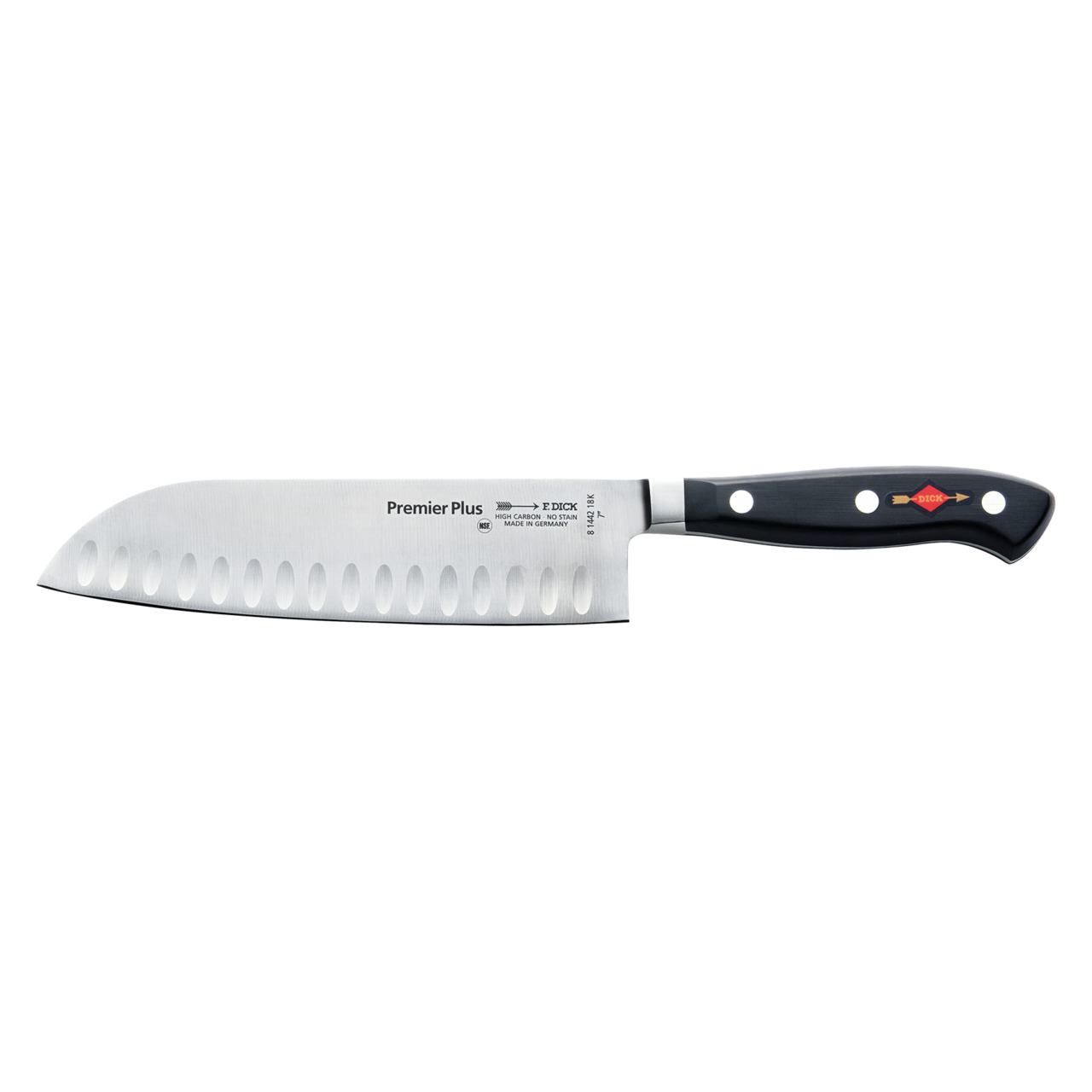 Premier Eurasia, Santoku Klingenlänge 180 mm Kullenschliff