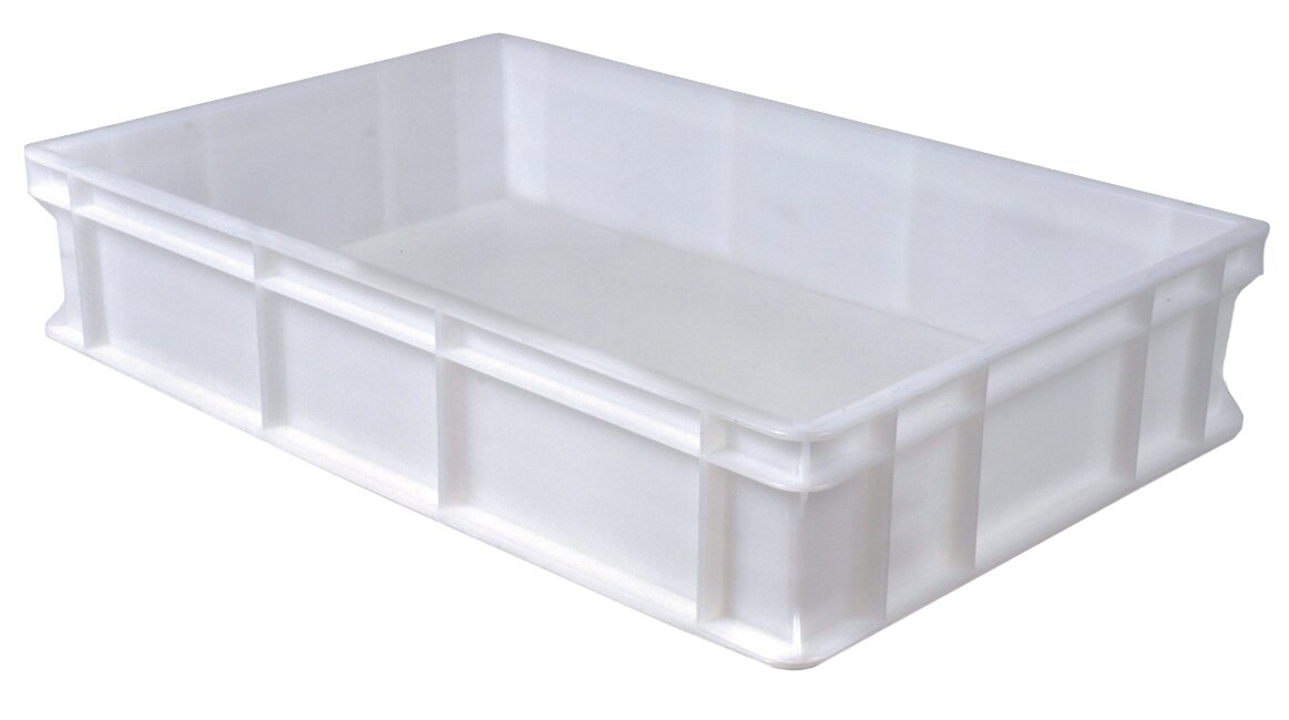 Transportbox Polyethylen weiß 600 x 400 x 130 mm
