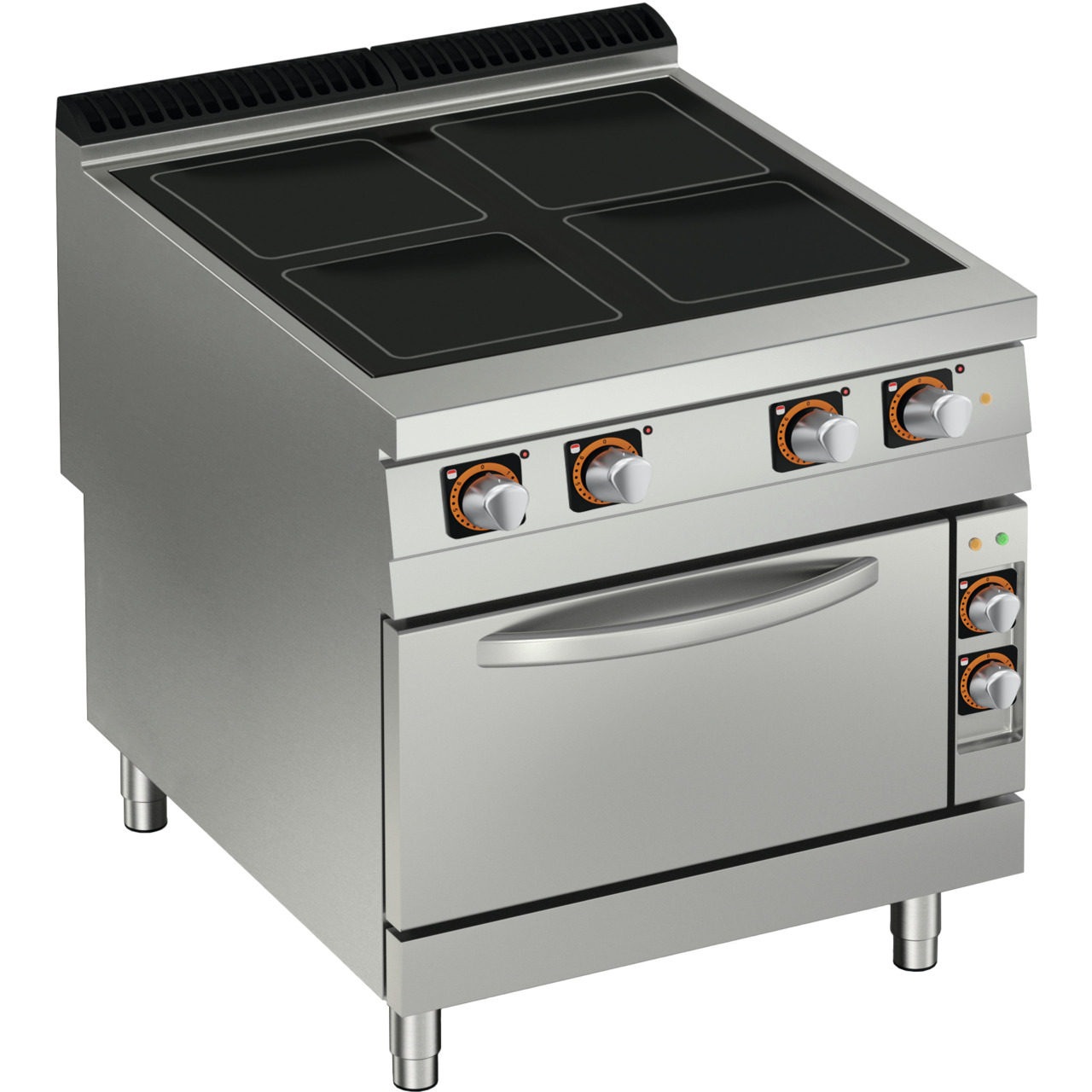 Ceran-Herd, 4 Zonen, mit Elektro-Backofen GN 2/1