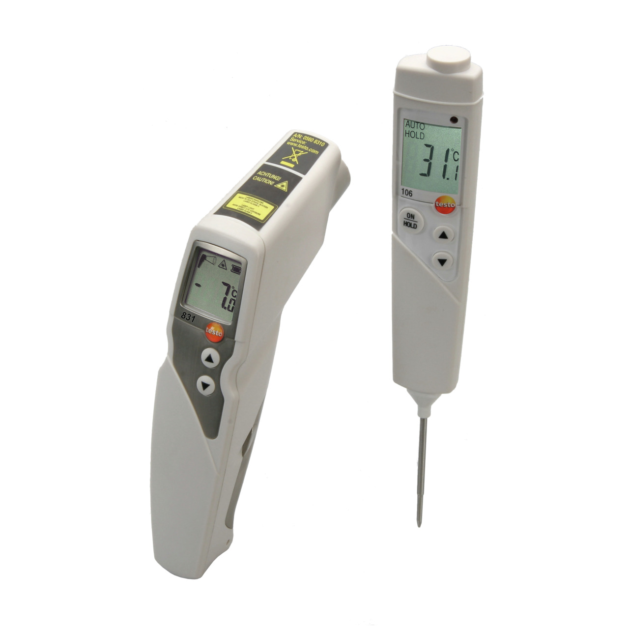 831 & 106 Infrarot-Temperaturmessgerät / Einstech-Lebensmittel-Thermometer