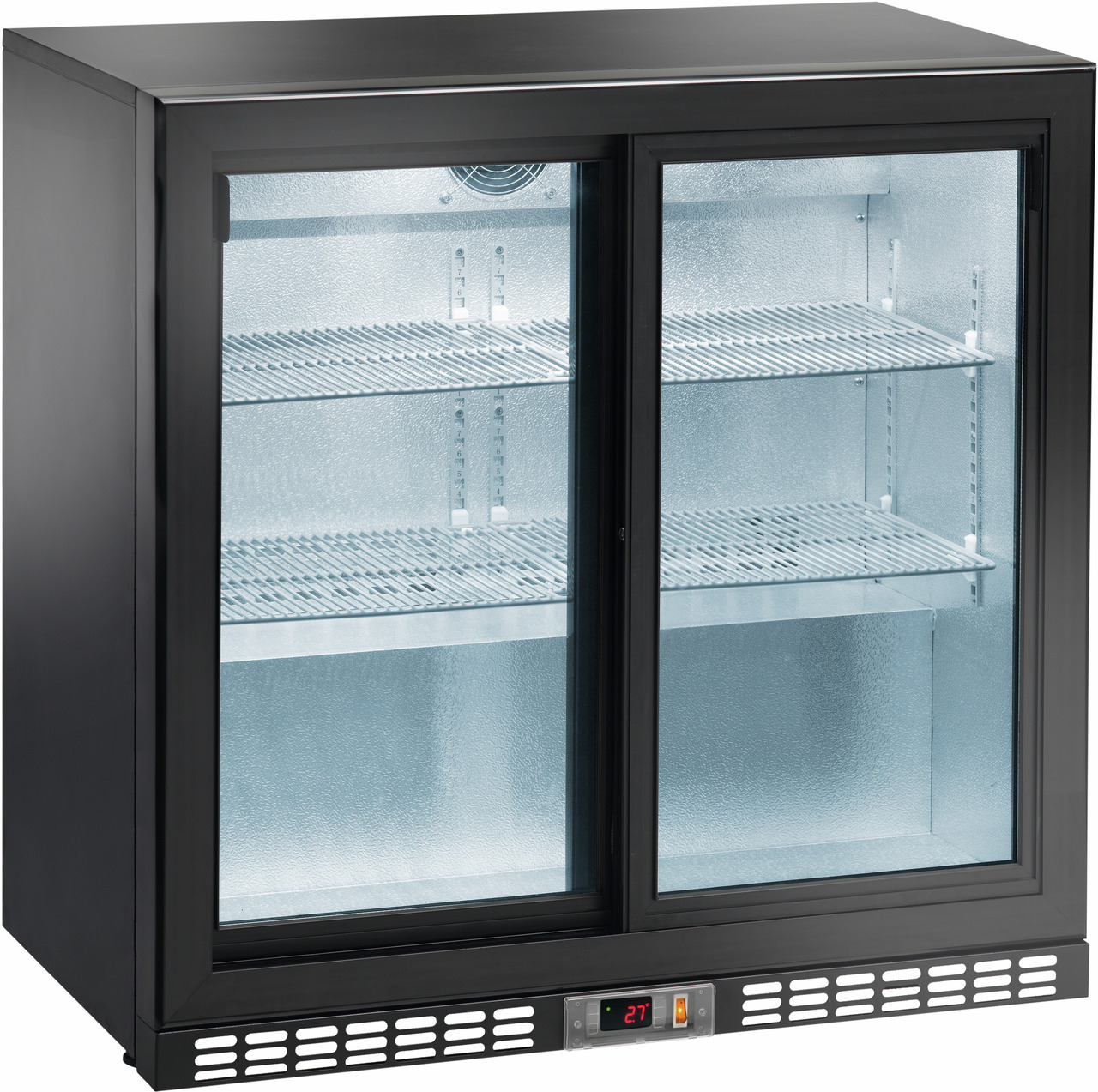 Flaschenkühlschrank 220 l 2 Flügeltüren 4 Roste