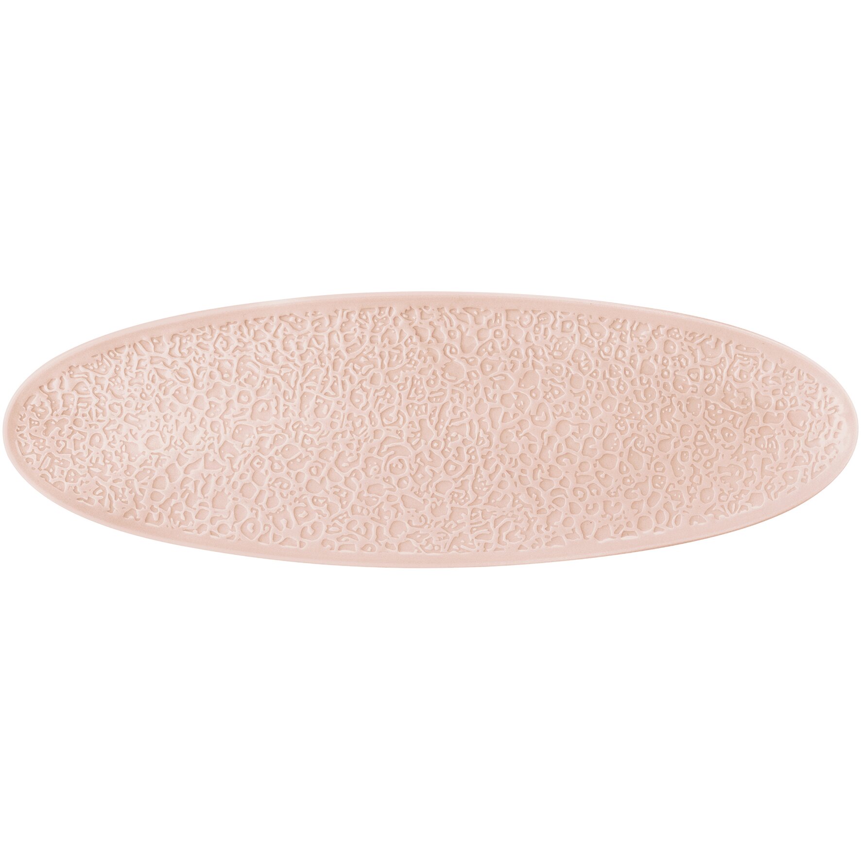 Nori, Coupplatte oval mit Relief 443 x 144 mm rosé