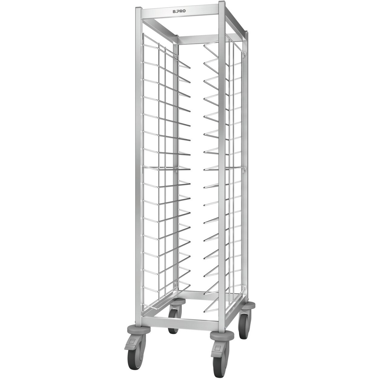 Tablett-Abräumwagen 1-teilig / für 16 GN-Tabletts / mit Kunststoffrollen