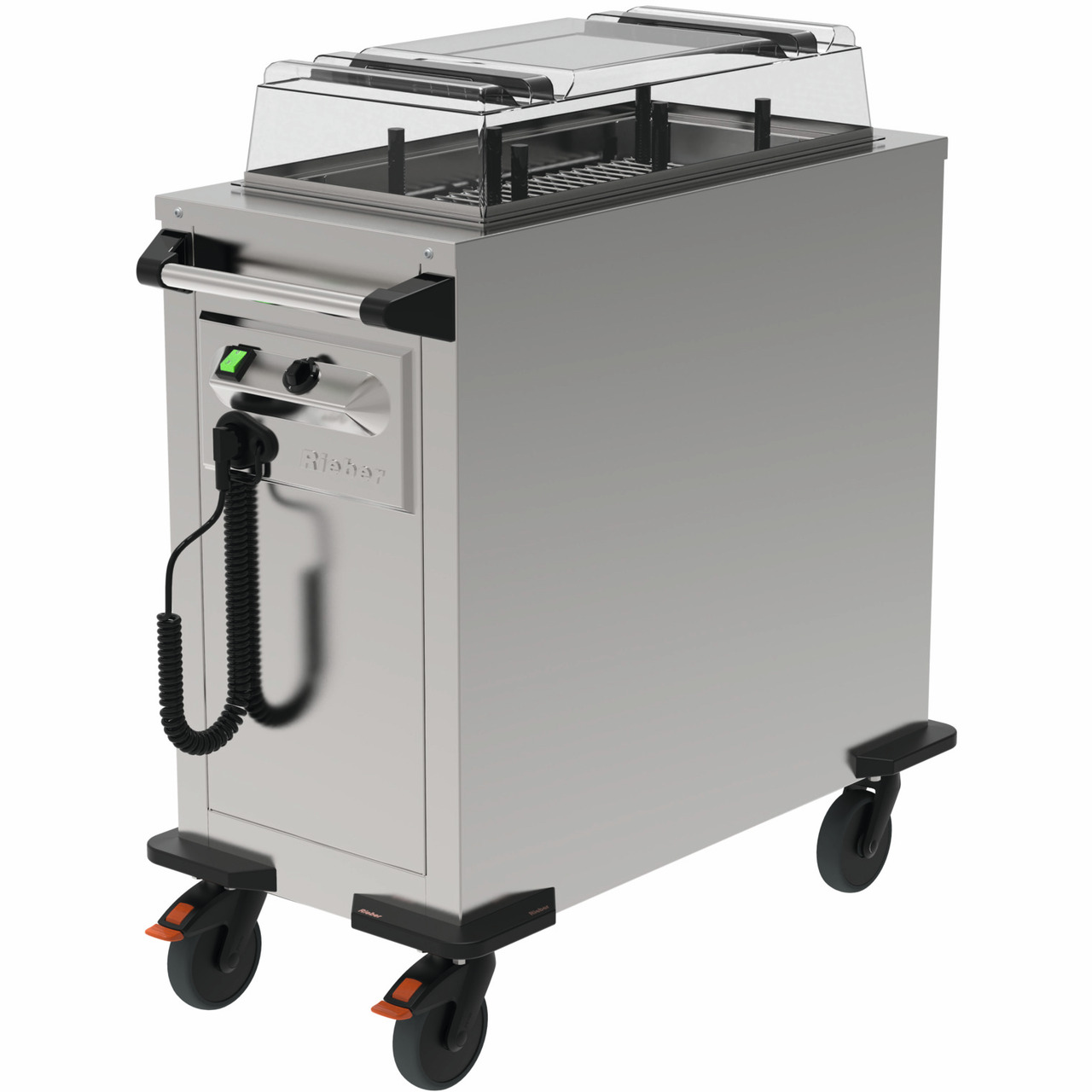 Wechselstapler eckig fahrbar / beheizt / Stapelhöhe 545/645 / mit Deckelhaube