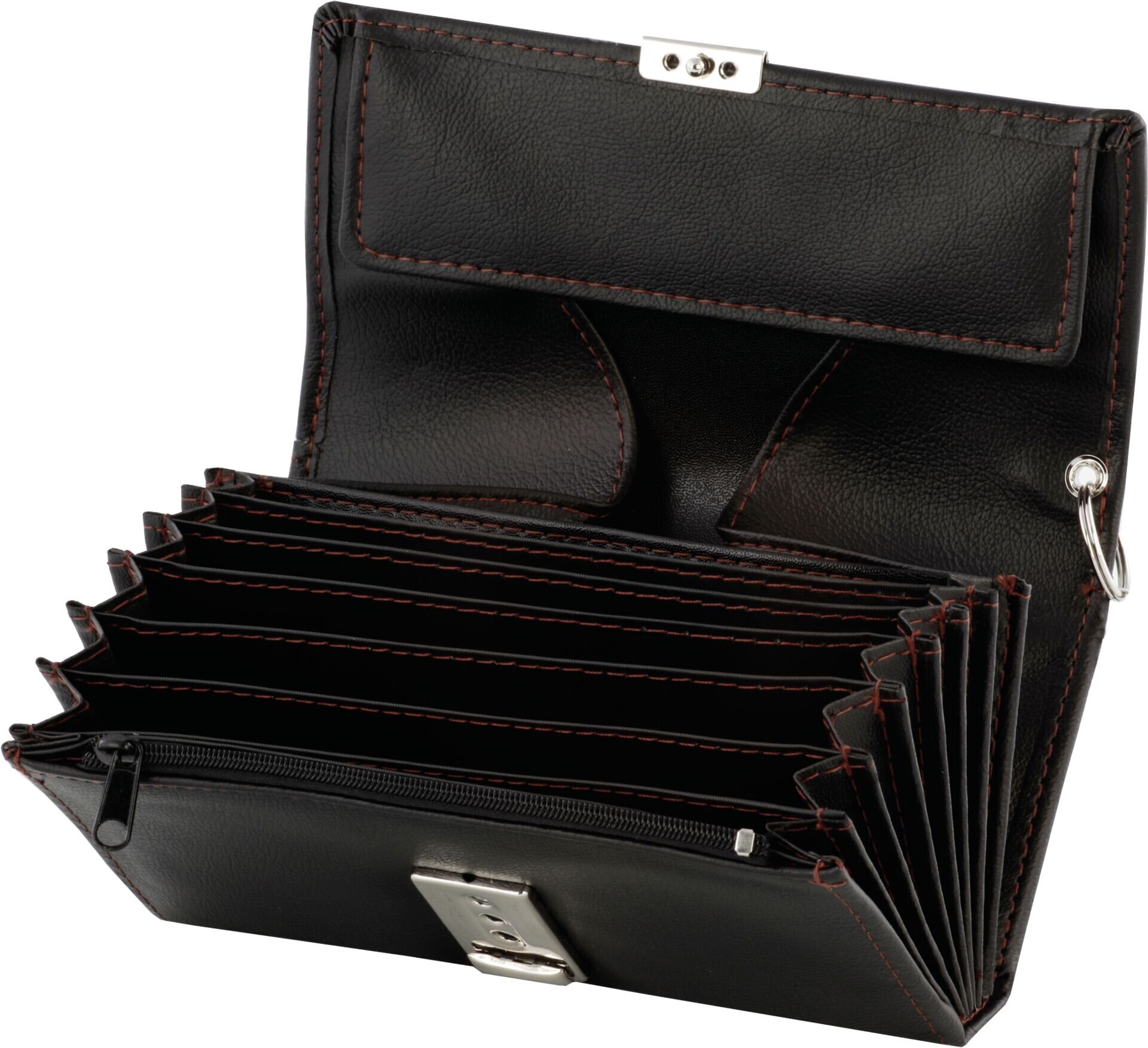 Kellnerbörse mit Kette, schwarz